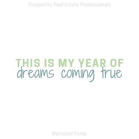 This is my year of dreams coming true 🔥 Prosperity Real Estate Professionals 📞 (732) 301 4141 📩 Luisa@prosperityrep.com 💻 www.prosperityrep.com #MondayMotivation #MonSlay #ThursdayThoughts #GoalSlayer #GirlBoss #WorkItWednesday #FeelGoodFriday #CEOmindset This Is My Year Of Dreams Coming True, Feel Good Friday, Real Estate Quotes, My Year, Dream Come True, Real Estate Professionals, Monday Motivation, Professions, Girl Boss