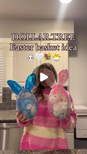 Lauren Engle on Instagram: "Dollar tree Easter basket idea or just a fun Easter gift! 💛💐 I had a lot of fun with this and it was so easy. We always get the holiday crafts from the dollar tree so I decided to make a fun gift for my kids. Like I’ve been doing for every holiday 🐰🤍 and I’ll give it to them at the beginning of the month so they can start their crafts soon! #easterbasket #easterideas #easterideasforkids #easterbasketideas #dollartreefinds #dollartreegifts #dollartreeeaster" Last Minute Easter Basket Ideas, Easter Basket Ideas Dollar Tree, Diy Dollar Tree Easter Basket, Dollar Store Easter Basket Ideas, Easter Ideas For Kids Baskets, Dollar Tree Easter Basket Ideas, Diy Dollar Tree Easter Crafts, Diy Easter Baskets For Kids, Easy Easter Basket Ideas