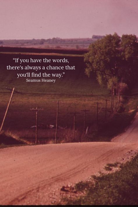 A Seamus Heaney quote about writing. #seamusheaney #writing #amwriting #poetquote #poetquotes Writing Quotes, Writers And Poets, Seamus Heaney Quotes, Quote About Writing, Seamus Heaney, Poet Quotes, Literature Quotes, Words Worth, Dreamy Art