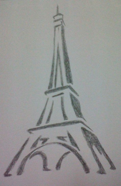 101 World`s Most Easy and Cool Things to Draw Drawings Ideas Beginner, Easy Art For Beginners Pencil, Drawing Easy Ideas Simple, Easy Cute Things To Draw, Painting With Pencil, قلم حبر جاف, Eiffel Tower Drawing, Easy Pencil Drawings, Marker Drawings