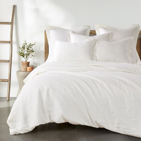 European Bedroom, Cream Duvet, Washed Linen Duvet Cover, Twin Xl Duvet Covers, Linen Duvet Cover, White Duvet, White Duvet Covers, Linen Duvet Covers, Linen Duvet