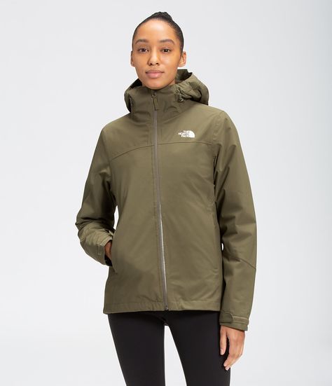 Women's Jackets, Dressy Outfits, Green North Face, Hoodie Weather, Liner Jacket, Triclimate Jacket, Travel Capsule, Weather Report, Womens Parka