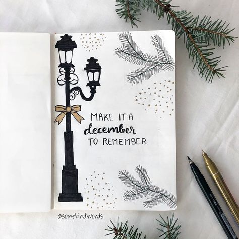 Sampul Notebook, A December To Remember, December To Remember, Organizator Grafic, December Bullet Journal, Bullet Journal Ideas Templates, Bullet Journal Quotes, Bullet Journal Paper, Bullet Journal Diy