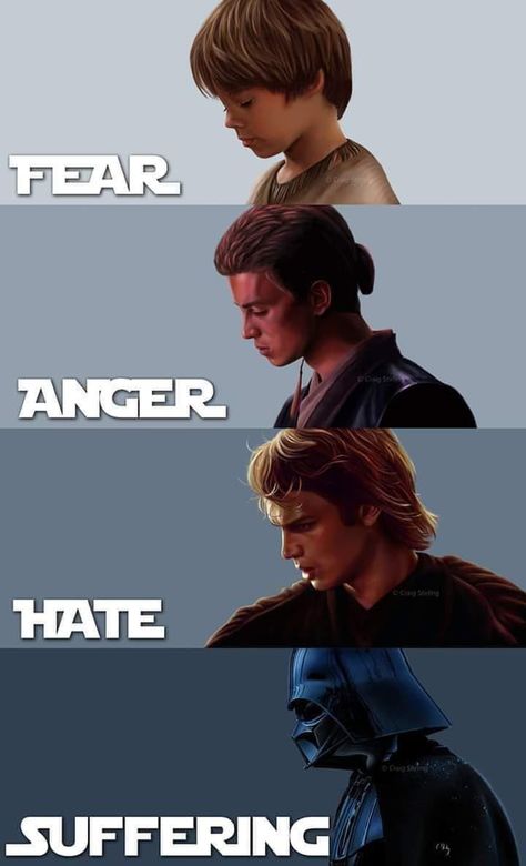 Fear Leads To Anger, Anakin Vader, Star Wars Background, Star Wars Quotes, Star Wars Anakin, Cuadros Star Wars, Star Wars Jokes, Star Wars Facts, Star Wars Wallpaper