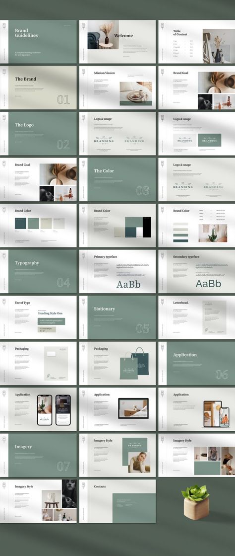 Brand Guidelines Presentation Template for Adobe InDesign Brand Guideline Template, Indesign Presentation Layout, Brand Guidelines Design Layout, Adobe Indesign Ideas, Indesign Layout Inspiration, Brand Guidelines Presentation, Brand Guidelines Book, Mẫu Power Point, Presentation Example