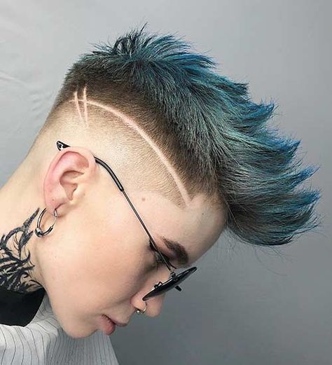 High Top Fade Haircut, Shave Designs, Punk Haircut, Braided Bangs Hairstyles, Undercut Hair Designs, High Fade Haircut, Undercut Designs, Shaved Hair Designs