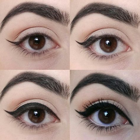 Makeup for Round Eyes: Guide on Eyeliner for Round Eyes | Seema Puppy Eyes Makeup, Makeup For Round Eyes, Smokey Eye Make Up, Crazy Eye Makeup, Burgundy Eye Makeup, Makeup For Small Eyes, Almond Eye Makeup, Monolid Eye Makeup, Rainbow Eye Makeup