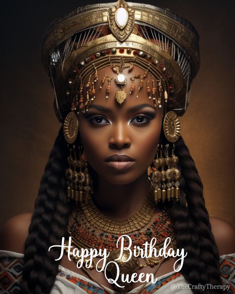 Happy Birthday Digital card with African Queen created by @thecraftytherapy. Happy Birthday Queen! Happy Birthday Libra Queen, Happy Birthday Beautiful Black Queen, Happy Birthday African American Woman, Happy Birthday Queen Black, Happy Birthday Beautiful Lady, Wishes Song, African American Birthday Cards, Happy Birthday African American, Happy Birthday My Brother