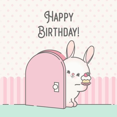 Happy Birthday Cute Template, Happy Birthday Bunny Image, Happy Birthday Cartoon Cute, Happy Birthday Cute Images, Birthday Cartoon Images, Kawaii Happy Birthday, Bunny Happy Birthday, Cartoon Happy Birthday, Happy Birthday Cartoon