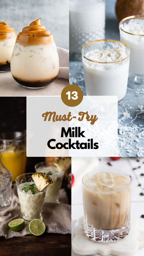 Milk Cocktails Cocktail Recipes, Milk Cocktails, White Russian, Creamy Texture, Signature Cocktail, A Drink, Cocktail Drinks, Mixed Drinks, Favorite Recipes