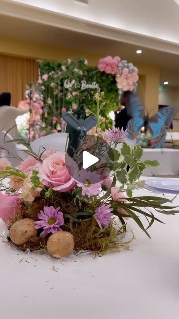 Bay Area Floral Designer on Instagram: "butterflies add so much magic to everything 🦋 i love how these completed the enchanted feel of the centerpieces 🪄  videos by @sonilashakeel 💕 event styling by @decorinaboxllc   #enchantedforest #enchantedgarden #bayareaflowers #bayareafloraldesign #bayareaweddingflowers #floraldesign #flowers #californiaflorist #weddingflowers #weddingdecor  #floralarrangement #bayareawedding #bayareapartyplanner #bayareaflorist" Floating Butterfly Centerpiece, Flying Butterfly Centerpiece, Butterfly Floral Centerpieces, Centerpieces With Butterflies, Enchanted Centerpieces, Butterfly Centerpiece Ideas, Butterfly Wedding Centerpieces, Butterfly Party Centerpieces, Butterfly Centerpiece