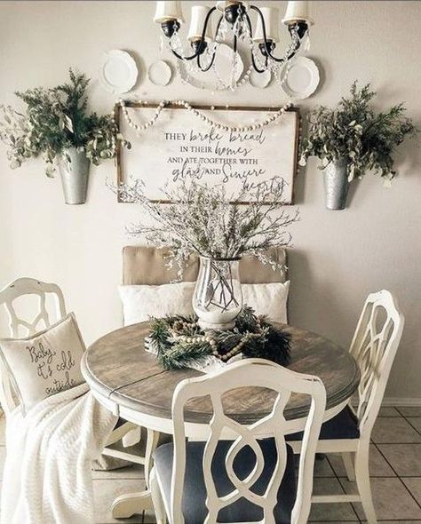 Farmhouse Chic Dining Room, Farmhouse Style Dining Room, Farm House Dining Room, Shabby Chic Dining Room, Farmhouse Dining Rooms Decor, Chic Dining Room, Shabby Chic Dining, Shabby Chic Farmhouse, Style Deco