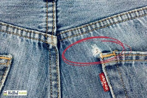 How to Fix a Hole in the Back Pocket of Jeans - The Ruffled Purse® Couture, Tela, Mending A Hole In Jeans, Visible Mending Jeans Back Pocket, Repairing Jeans With Holes, How To Repair A Hole In Jeans, Fixing A Hole In Jeans, Patch Hole In Jeans, Jeans Repair Embroidery