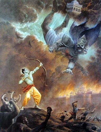 Rama and Ravana - The Ramayana Rama Lord, Rama Image, Lord Rama Images, Sri Rama, Lord Rama, Shri Ram Photo, Lord Vishnu Wallpapers, Vedic Art, Hinduism Art