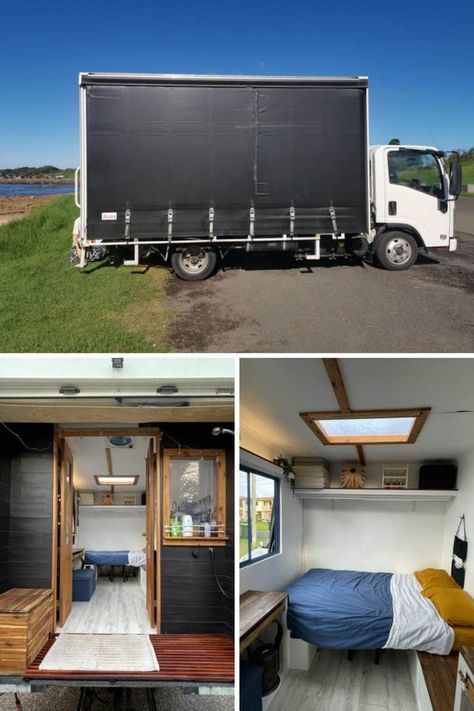 10+ Box Truck Conversions to Inspire Your Camper Build | OffGridSpot Stealth Camper Trailer, Truck Box Ideas, Camper Box Truck, Box Van Camper Conversion, Truck Conversion Campers, Uhaul Truck Conversion, Camper Truck Ideas, Uhaul Camper Conversion, Box Truck Camper Conversion