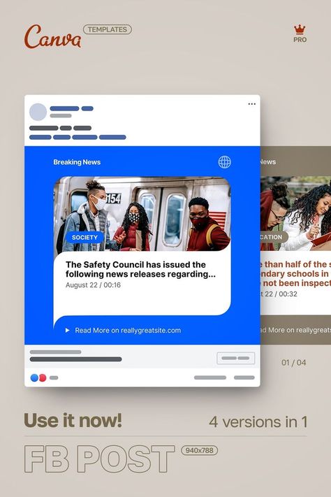 ✍️ Doing content marketing? Do you run a social media newspaper, magazine or blog?
It's time to get serious about optimizing the online presence of your news resource or blog.
👌 CANVA PRO's easy-to-edit Instagram templates will handle your needs.
🎨 Change colors, images and texts and get a professional looking post or story in minutes!

These templates are available in 3 doctypes: • Instagram post & story • Facebook post Information Social Media Posts Design, News Ads Creative Advertising, News Creative Ads, Blog Post Template Design, Blog Posts Design, News Template Design Social Media, Magazine Social Media Post, Blog Post Social Media Design, Instagram Blog Post Template