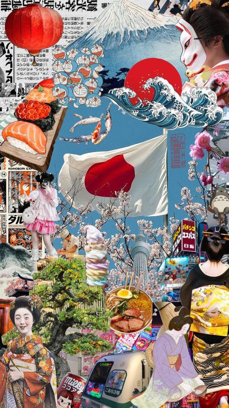 #japan mood board ❤️ Flowers, Collage, Create Collage, Creative Play, Mood Board, Cut Out, Japan, Energy