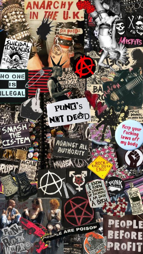 Punk Rock Wallpaper, Punk Background, Art Punk, Punk Fashion Diy, Punk Wallpaper, Bands Music, Kartu Remi, Punk Culture, Arte Punk