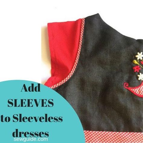 2 Easy Sleeves for Your Sleeveless Dress | Transform a sleeveless dress into a work-appropriate garment with this simple sewing tutorial! Manche, Diy Sleeves, Cap Sleeve Pattern, Diy Clothes Patterns, Sewing Sleeves, Sew Your Own Clothes, Sewing Alterations, Add Sleeves, Free Sewing Patterns