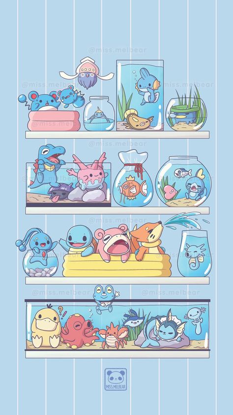 ArtStation - { aesthetic pokemon } 🌊 Water Edition 💦 Aesthetic Pokemon, Water Pokemon, Water Pokémon, Pixel Art Pokemon, Pokemon Backgrounds, Cool Pokemon Wallpapers, Cute Pokemon Pictures, Pokémon Master, Cute Pokemon Wallpaper