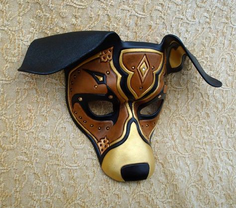 Steampunk Animal Mask, Dog Masquerade Mask, Chinese Umbrella, Animal Mask, Dog Mask, Interesting Outfits, Mask Masquerade, Leather Mask, Cool Masks