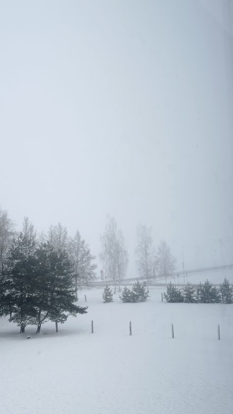 Snowy Window Aesthetic, Foggy Aesthetic Wallpaper, White Hour Aesthetic, Foggy Aesthetic, Foggy Road, Snowy Window, White Hour, Storm Wallpaper, Snow Gif