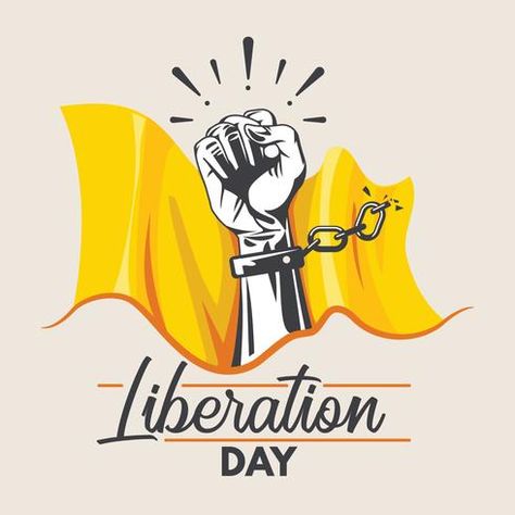 Hands with Broken Chain for Liberation Day Concept Advert Design, Liberation Day, Chain Logo, Nfl Football Art, Football Art, Tarot Art, Broken Chain, Nfl Football, Vector Art