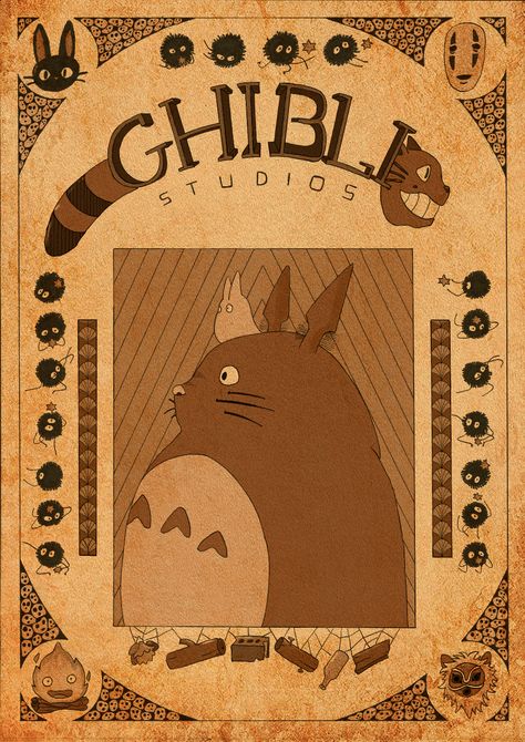 Retro Posters, Art Studio Ghibli, Studio Ghibli Poster, Affiches D'art Déco, Ghibli Artwork, Plakat Design, Studio Ghibli Movies, Anime Room, Studio Ghibli Art