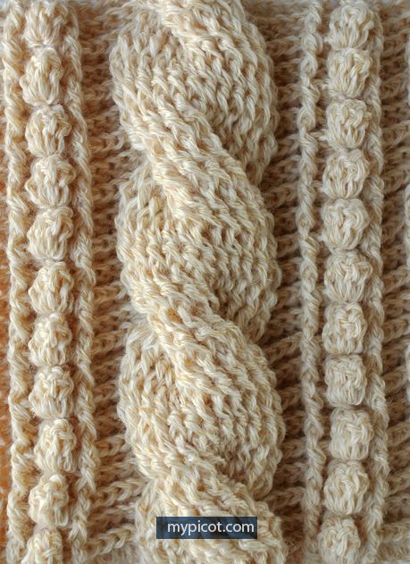 Crochet cable pattern. Learn how to crochet cables with this step-by-step tutorial on MyPicot | Free crochet patterns Fancy Crochet Blanket, Crochet Cable Pattern, Crochet Cables Pattern, Crochet Cables, Crochet Cable Stitch, Crochet Cable, Cable Pattern, Learn How To Crochet, Cable Stitch