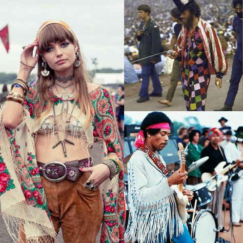 1960s Festival Fashion, Woodstock Outfits 1969, Hippies, Woodstock 1969 Outfits, 70s Woodstock Fashion, Woodstock Theme Party Outfit, Woodstock Aesthetic Outfit, 60s Fashion Hippie Woodstock, Hippie 60s Outfits