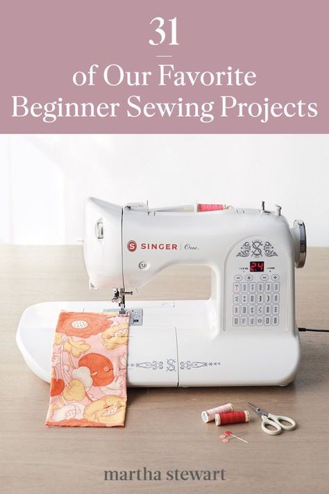 These are some of our favorite beginner sewing projects that anyone can create. Follow our basic sewing tutorials with our guide to handy stitches to help you create handcrafted sewing projects. #marthastewart #crafts #sewing #diycrafts #diyideas #diygifts Sewing Machines, Sewing Machine Problems, Sewing Machine Repair, Machining Projects, Sewing 101, Deco Originale, Techniques Couture, Singer Sewing, Sewing Projects For Beginners