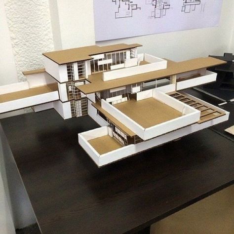 Architecture Building Model, Maquette Architecture, Water Model, Concept Models Architecture, Building Model, Falling Water, Wooden Architecture, Architectural Model, Architecture Design Drawing