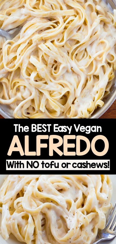 This is the best creamy vegan Alfredo sauce recipe you’ll ever find, and it’s easy to make at home with no dairy, no eggs, and no cashews required Non Dairy Meals, Vegan Alfredo Sauce Recipe, Pasta Alfredo Receta, Fetuccini Alfredo, Dairy Free Meals, Dairy Free Alfredo Sauce, Salsa Alfredo, Vegan Pasta Sauce, Vegan Alfredo Sauce