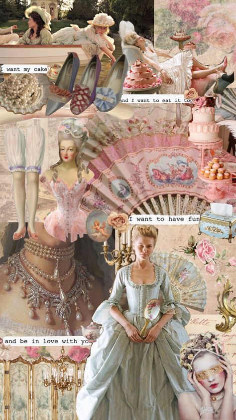 Rococo, Rococo Moodboard, Princess Aesthetic Wallpaper, Stone Sinks, Moodboard Aesthetic, Welcome Friends, Princess Aesthetic, Marie Antoinette, Let Them Eat Cake