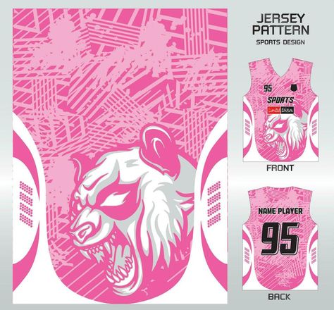 Jersey Layout Design Volleyball, Jersey Layout Design, Pink Jersey Design, Lions Volleyball, Jersey Pattern Design, Volleyball Uniforms Design, Jersey Design Ideas, Volleyball Vector, Volleyball Jersey Design