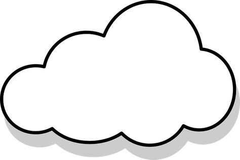 Over 1,000 Free Cloud Vectors - Pixabay - Pixabay Cloud Outline, Cloud Clipart, Clouds Printable, Cloud Template, Moldes Para Baby Shower, Black And White Clouds, Cloud Stencil, Cartoon Clouds, Cloud Vector