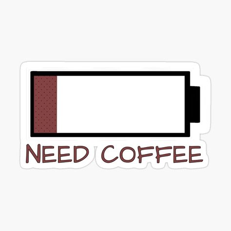 Get my art printed on awesome products. Support me at Redbubble #RBandME: https://www.redbubble.com/i/sticker/Need-Coffee-by-shopdiego/147286621.EJUG5?asc=u Aesthetic Coffee Stickers Printable, Stickers Coffee Design, Coffee Lover Sticker, Sticker Art Aesthetic, Coffee Stickers Aesthetic, Coffee Shop Stickers, Cute Coffee Stickers, Stickers Cafe, Cafe Stickers