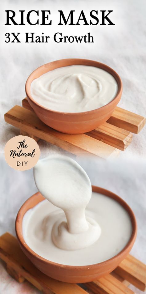 Hair Growth Mask Diy, Rice Mask, Hair Mask Recipe, Natural Hair Growth Remedies, Homemade Hair Mask, Diy Hair Masks, Best Hair Mask, Coconut Oil Hair Mask, Hair Mask For Growth