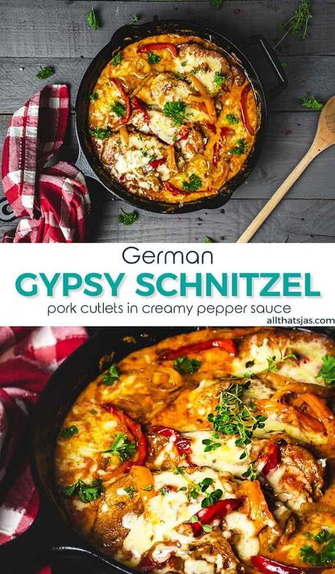 Skillet Meatloaf, German Schnitzel, Pork Cutlet Recipes, German Food Authentic, Schnitzel Recipes, Pork Schnitzel, Skillet Dinner, Cooking Easy, Pork Cutlets