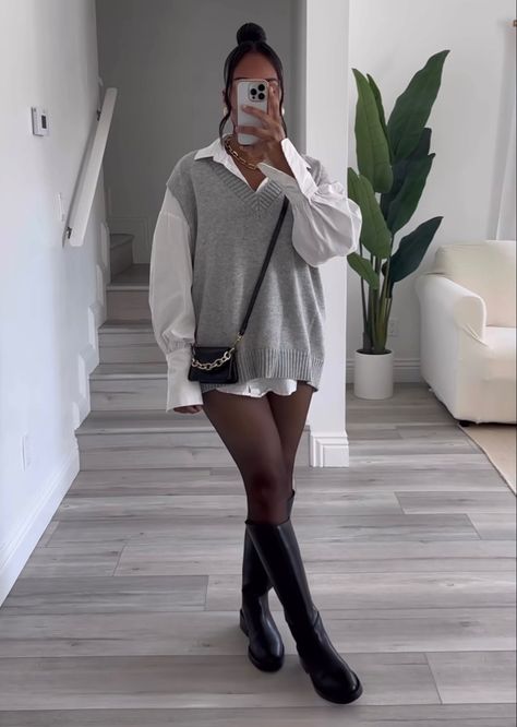 Comfy Brunch Outfit Winter, Outfits With Stockings Casual, Cold Weather Brunch Outfit, Pinterest Winter Outfits, Lunch Date Outfit Casual Classy, Casual First Date Outfit, All Black Outfit Ideas, Black Outfit Ideas, Outfits Frio