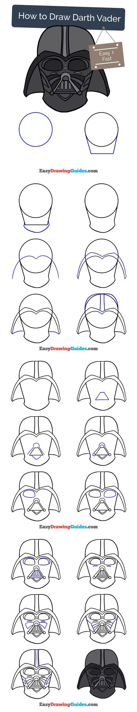 Learn How to Draw Darth Vader: Easy Step-by-Step Drawing Tutorial for Kids and Beginners. #darthvader #starwars #drawing #tutorial. See the full tutorial at https://easydrawingguides.com/draw-darth-vader/ Darth Vader Dibujo, Darth Vader Drawing, Drawing Disney, Easy Disney Drawings, Dark Vador, Drawing Tutorials For Kids, Cute Disney Drawings, Cuadros Star Wars, Doodle Art Journals