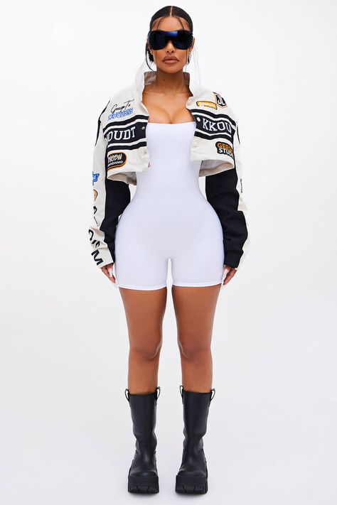 Jodie Joe, Romper Long Sleeve, Teen Swag Outfits, Birthday Fits, Fashion Nova Outfits, Biker Short, Affordable Fashion Women, Long Romper, Romper Outfit