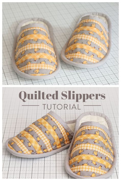 DIY Fabric Quilted Slippers Free Sewing Pattern - Any Sizes | Fabric Art DIY Patchwork, Couture, Quilted Slippers, Friendly Photo, Sewing Slippers, Quilted Shoes, Suzy Quilts, Spa Slippers, Diy Slippers