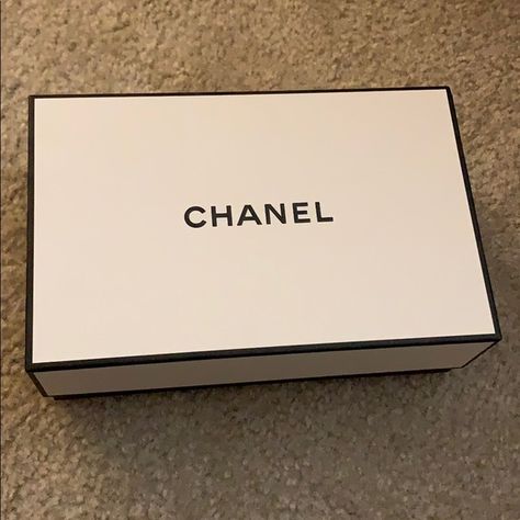 Chanel storage box small Authentic Chanel box for storage CHANEL Accessories Box For Storage, Chanel Black And White, Chanel White, Chanel Box, Chanel Accessories, White Box, Chanel Black, Small Boxes, Storage Boxes