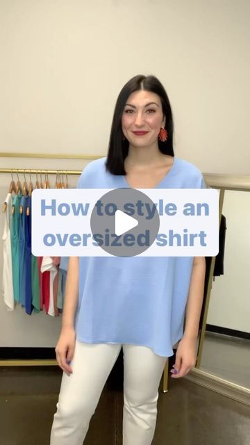 Camellia Jade (@camellia_jade) • Instagram photos and videos Styling Baggy Tshirts, Alter Large Tshirt, How To Dress Up Oversized Shirt, Styling A Oversized Shirt, Tshirts Ideas For Women, How To Tuck A Oversized Shirt, Ways To Style A Big Tshirt, How To Make Long Shirts Look Shorter, Style A Jersey Women