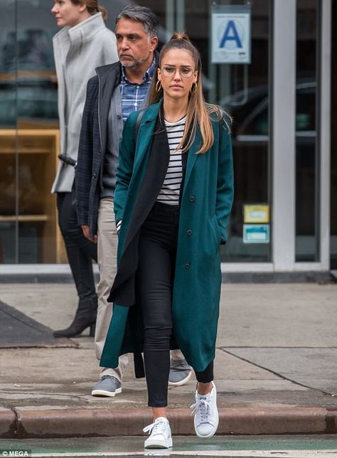 Nail Jessica's off-duty style in her platform Adidas trainers #DailyMail  Click 'Visit' to buy now Jessica Alba, Jessica Alba Outfit, Jessica Alba Style, Mode Casual, Style Winter, Winter Dress, Celebrity Street Style, Instagram Model, Looks Chic