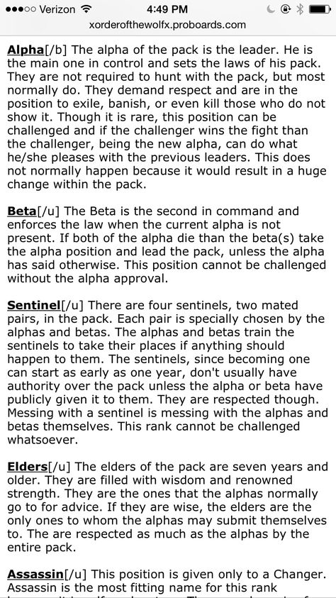 These are wolf pack ranks. Put yours in your bio. Wolf Pack Dynamics, Wolf Pack Names Ideas, Wolf Pack Hierarchy, Werewolf Hierarchy, Wolf Pack Names, Werewolf Pack Names, Wolf Pack Ranks, Werewolf Mythology, Wolf Ranks