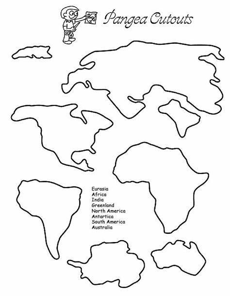 Pangea Activities, Map Of Continents, Free Printable World Map, Continents Activities, World Map Printable, Montessori Geography, Sistem Solar, Continents And Oceans, Teaching Geography