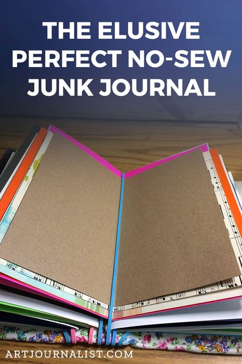 Diy Book Binding Easy, Junk Journal Binding Ideas, Journal Binding, Junk Journal Covers, Journal Covers Diy, Paper Bag Books, Diy Buch, Book Binding Diy, Binding Tutorial