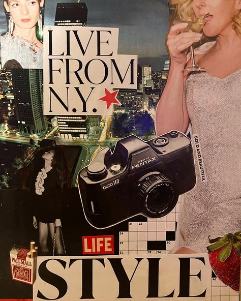 Cool Photo Collage Ideas, Magazine Collage Inspiration, Magazine Cutout Collage Aesthetic, Fashion Photography Collage, Magazine Work Aesthetic, Collages With Magazines, Magazine Clipping Art, Collage Magazine Art, Magazine For Friends